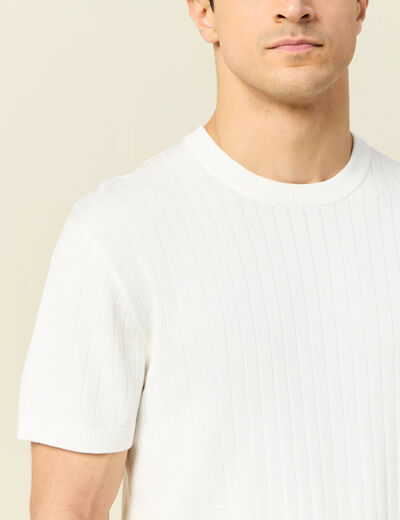 T-shirt manches courtes blanc homme