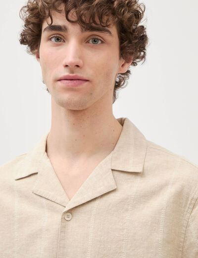 Chemise boyfriend manches courtes vert clair homme