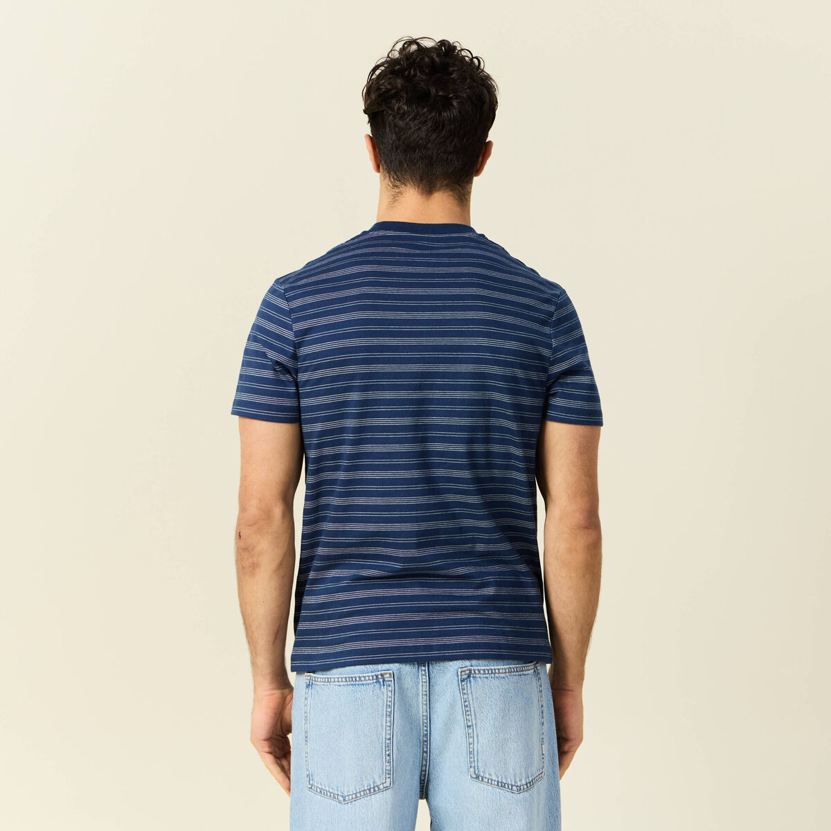 T-shirt manches courtes bleu marine homme