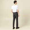 Pantalon slim cigarette gris fonc&eacute; homme
