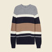 Pull manches longues bleu marine homme