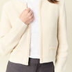 Gilet manches longues creme femme