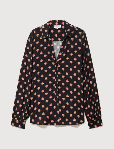 Blouse manches longues noir femme