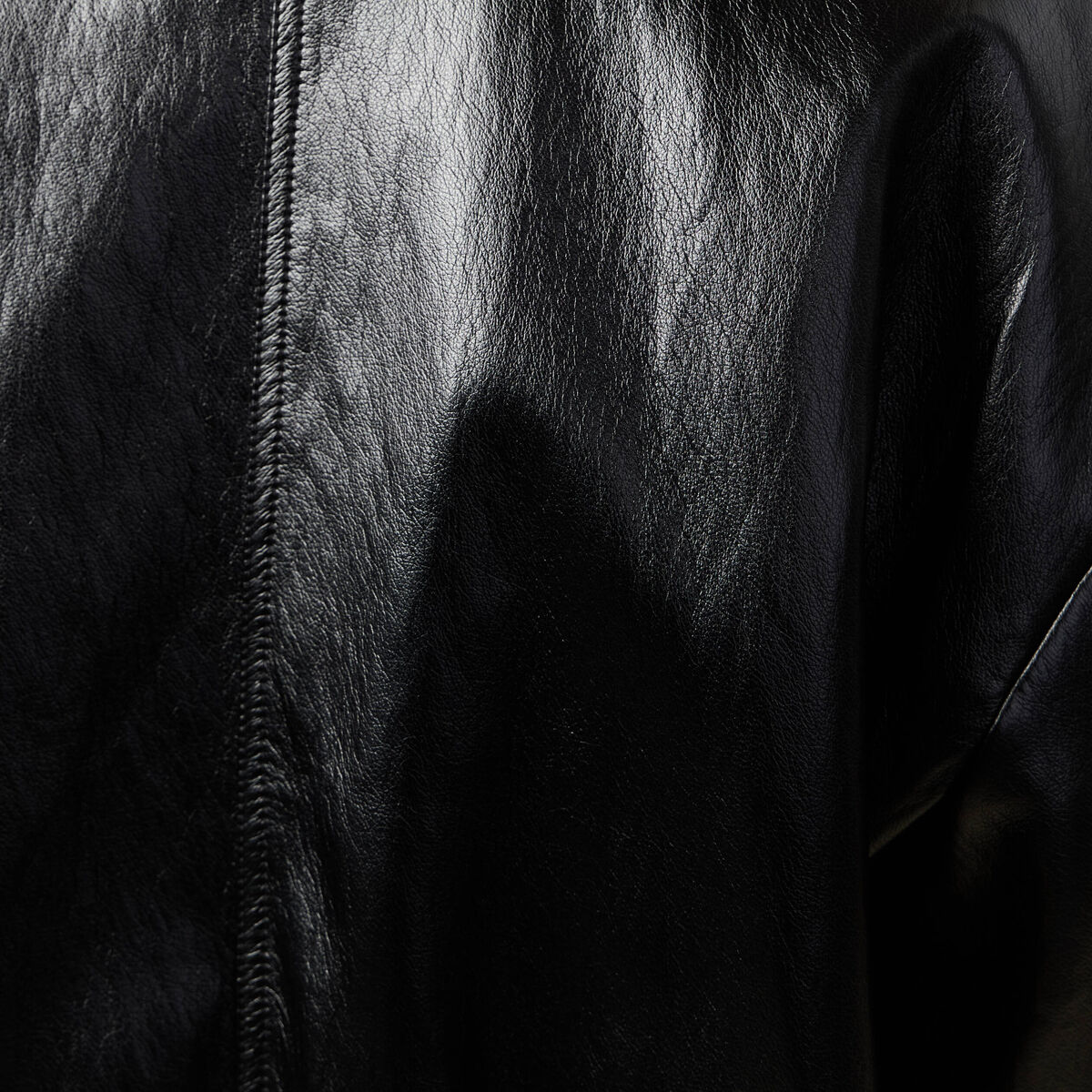 Veste oversize manches longues doubl&eacute;e noir femme