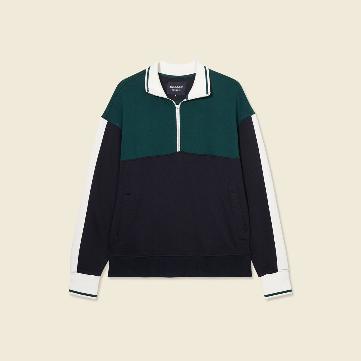 Sweat manches longues bleu marine homme