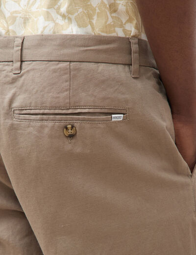 Pantalon chino taupe homme