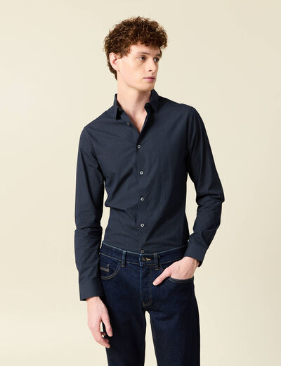 Chemise bleu marine homme