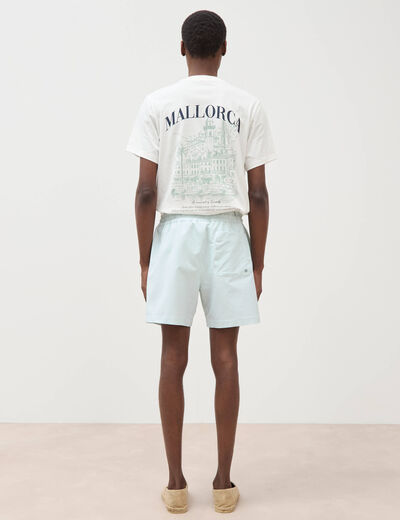 Short de bain bleu gris homme