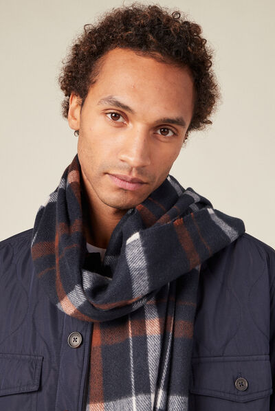 Écharpe bleu marine homme