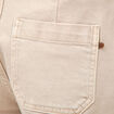 Short en jean taille haute beige femme