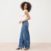 Jeans loose en coton denim used femme