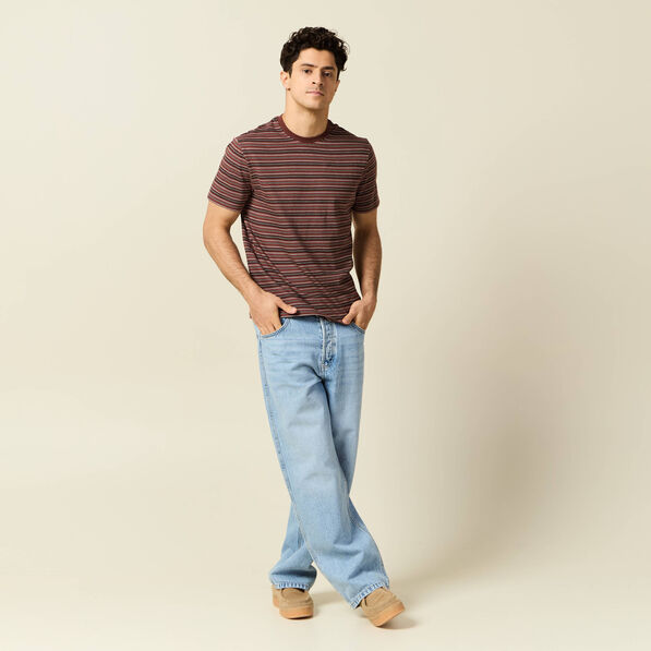 T-shirt manches courtes bordeaux homme