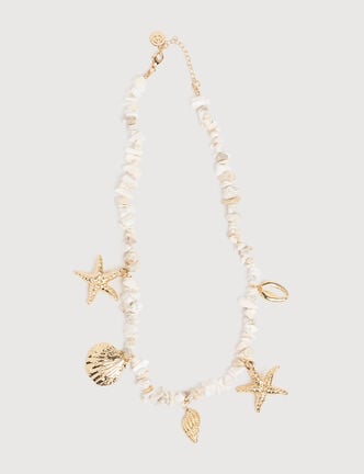 Collier blanc femme