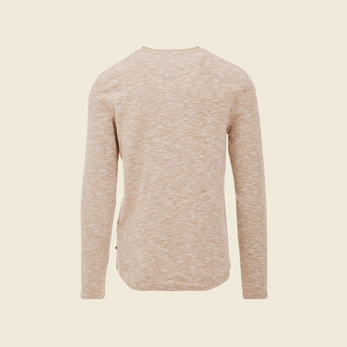 T-shirt en coton manches longues vert kaki homme