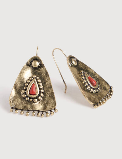 Boucles d'oreilles camel femme
