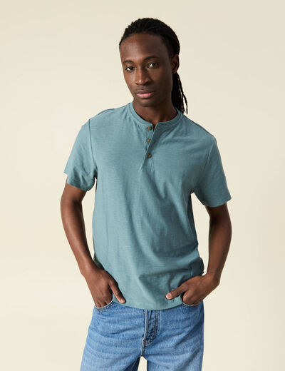 T-shirt manches courtes vert foncé homme