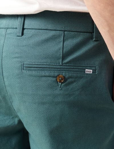Bermuda droit éco-responsable vert foncé homme