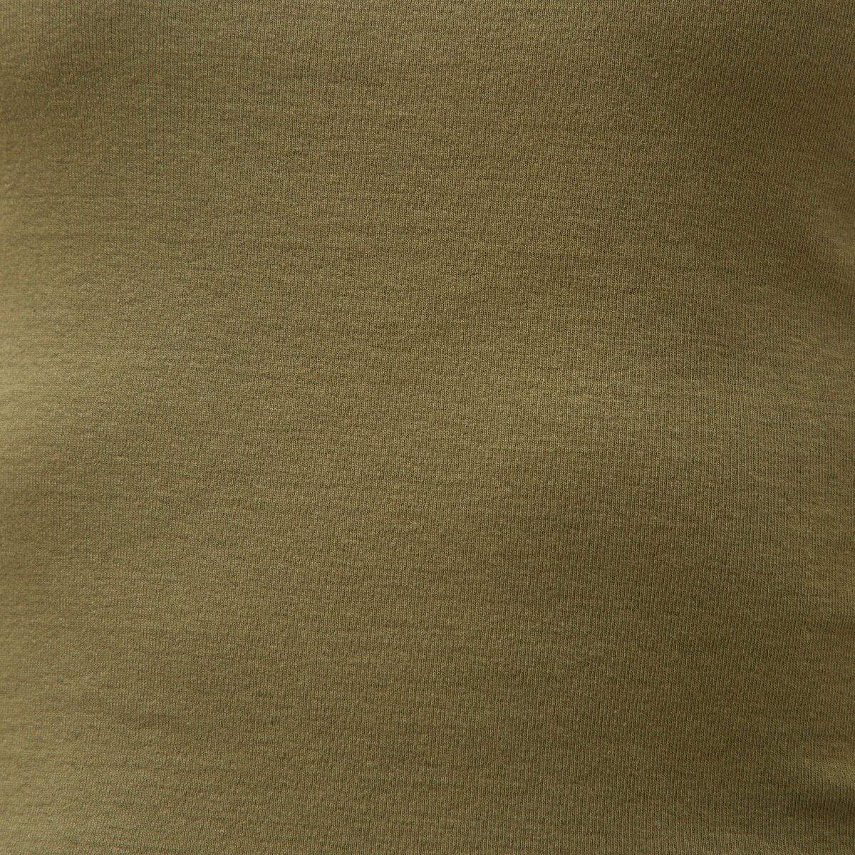 T-shirt ajust&eacute; col rond manches courtes vert olive femme