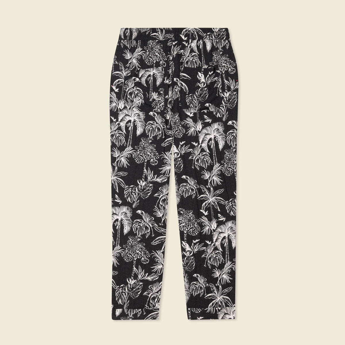 Pantalon carotte fluide noir femme