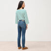 Jeans regular 7/8&egrave;me denim stone femme