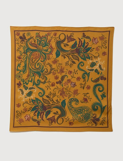 Foulard vert olive femme