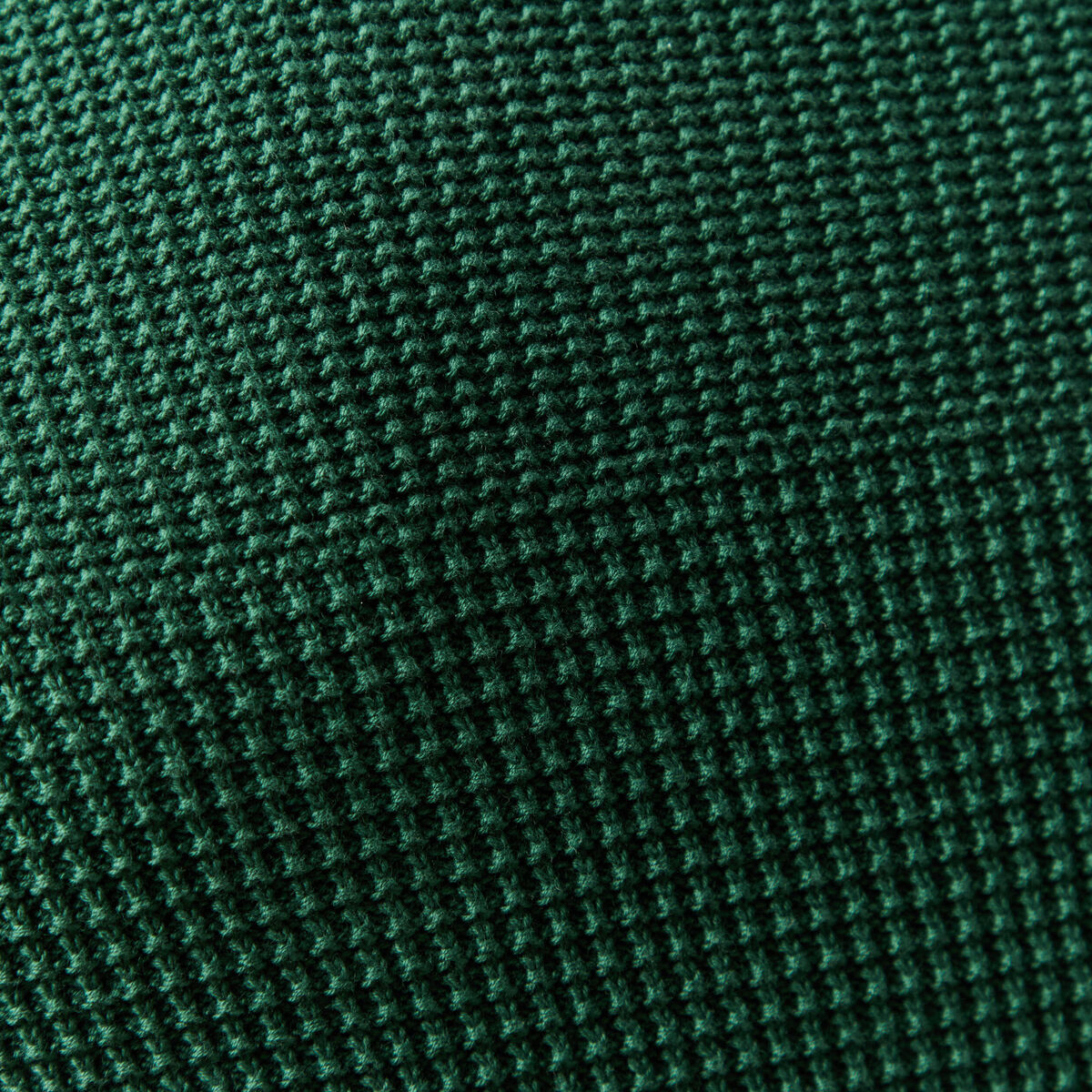 Pull col rond manches longues en coton vert homme