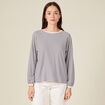 T-shirt manches longues ecru femme