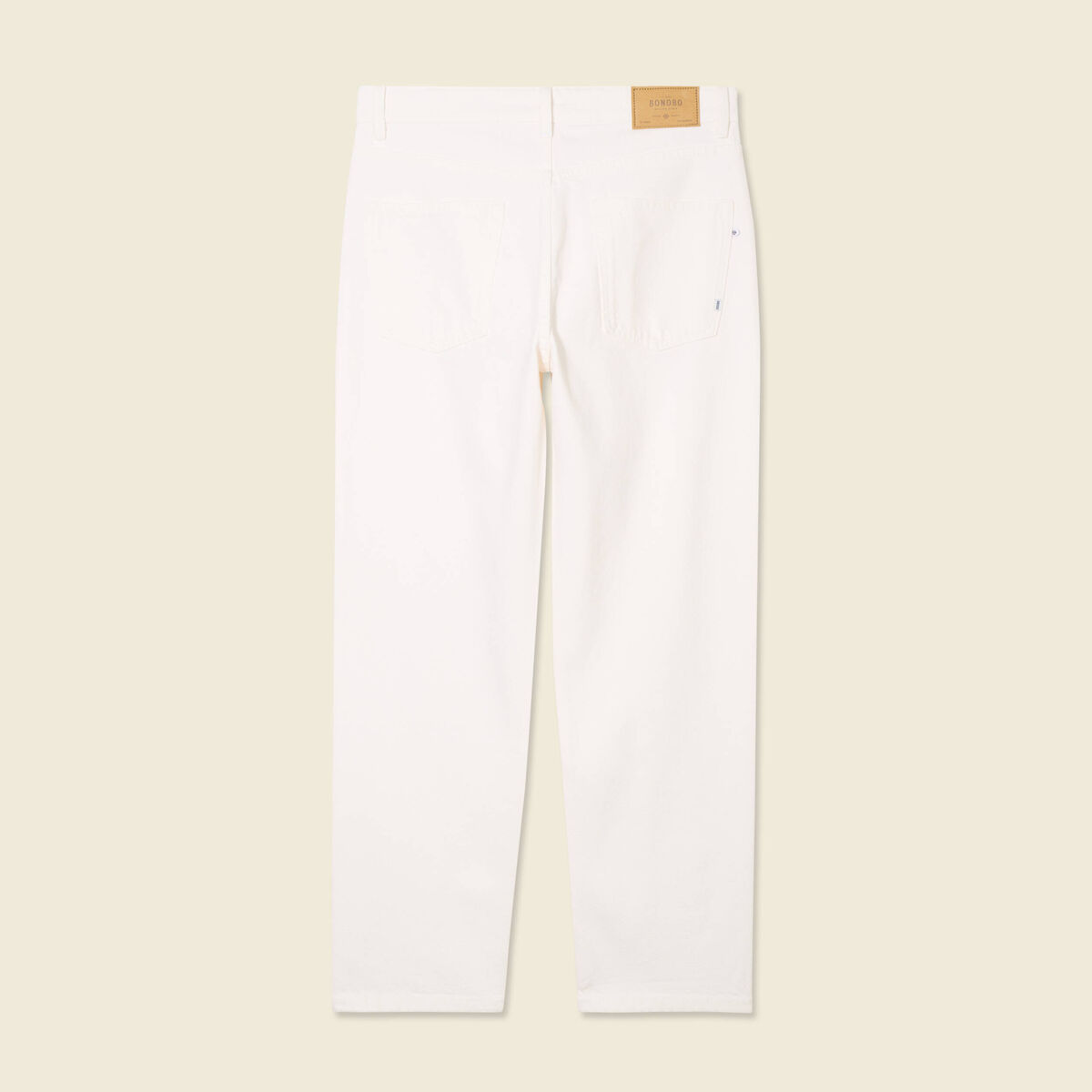 Jeans large relaxed denim blanc homme