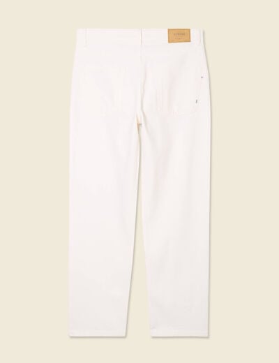 Jeans large relaxed denim blanc homme