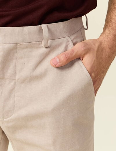 Pantalon chino gris homme