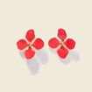 Boucles d'oreilles rouge fonc&eacute; femme
