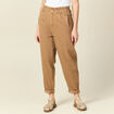 Jeans slouchy 7/8ème vert kaki femme