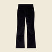 Pantalon bootcut velours noir femme