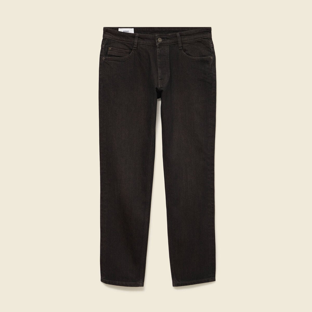 Jeans straight longueur 32 marron homme