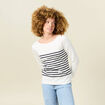 T-shirt manches longues ecru femme