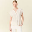 Chemise manches courtes creme femme