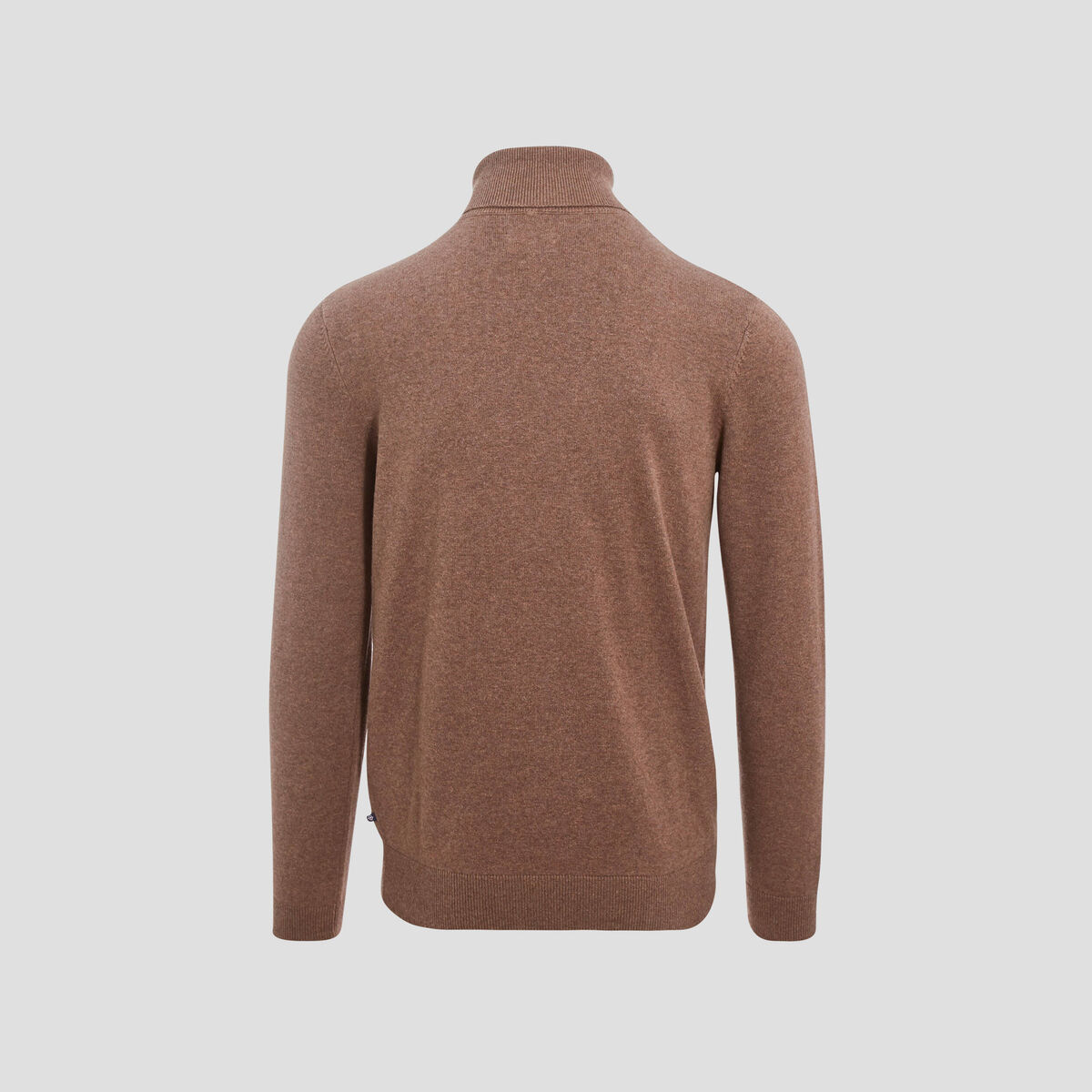 Pull manches longues marron homme