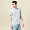T-shirt manches courtes homme bleu gris homme