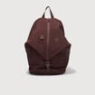 Sac &agrave; dos pliss&eacute; avec doublure bordeaux femme