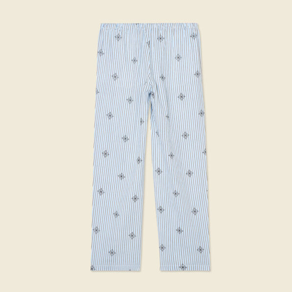 Pantalon droit 7/8ème bleu ciel femme