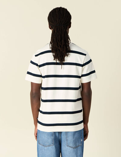 T-shirt manches courtes ecru homme