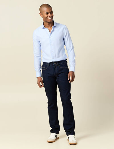 Chemise manches longues bleu ciel homme
