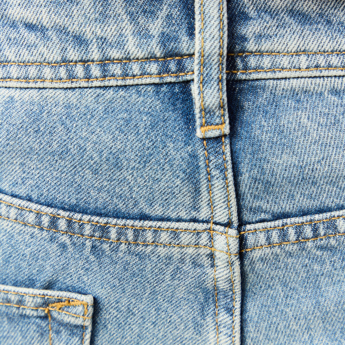 Jeans straight longueur 32 en coton denim stone homme
