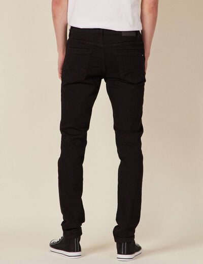 Jeans slim stretch longueur 34 denim noir homme