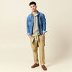 Polo manches courtes gris homme