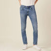 Jeans homme slim effet used denim double stone homme