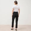 Pantalon paperbag noir femme