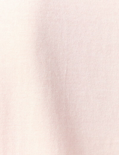 T-shirt cintr&eacute; col rond manches courtes rose pastel homme