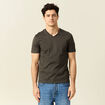 T-shirt manches courtes homme vert kaki homme
