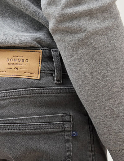 Jeans slim 5 poches longueur 32 denim gris homme